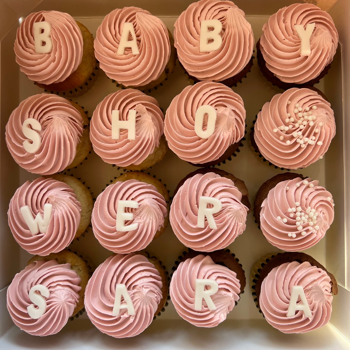 Mini Cupcakes Letra